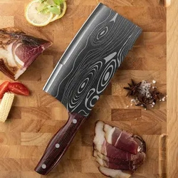德国工艺切菜刀厨房家用锋利切肉刀厨师刀切片刀砍骨刀不锈钢刀具