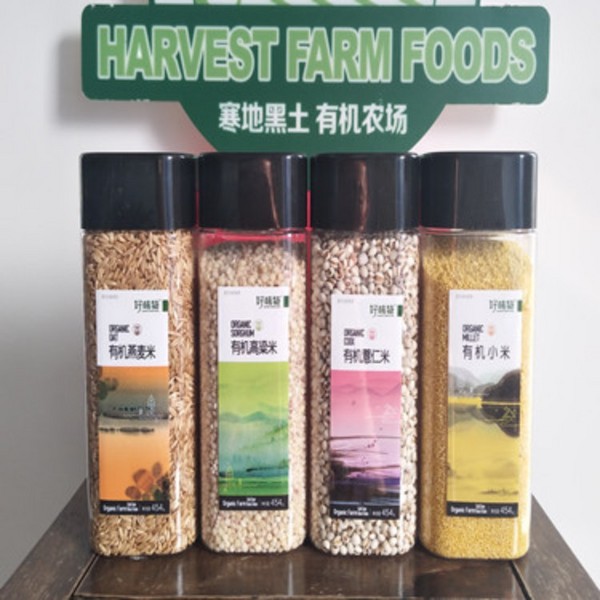 好味特五谷雜糧454g罐裝，山水畫系列有機米類（有機黃小米、有機薏仁米、有機燕麥米、有機高粱米）