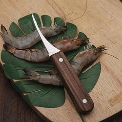 热销去虾线刀不锈钢清理虾肠刨鱼腹剥虾器木柄切虾刀切龙虾刀