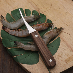 熱銷(xiāo)去蝦線刀不銹鋼清理蝦腸刨魚(yú)腹剝蝦器木柄切蝦刀切龍蝦刀