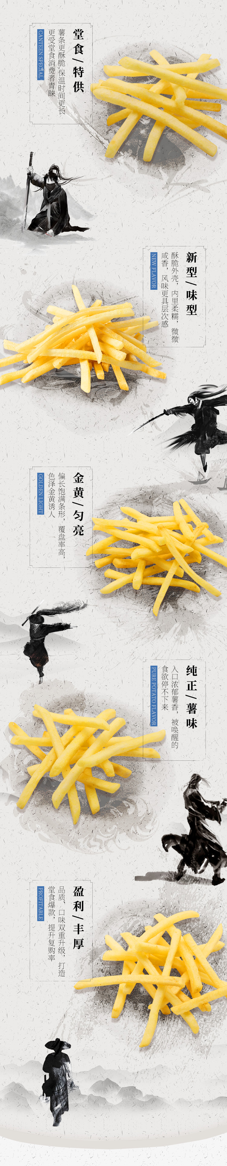 雪川-雪峪湛卢 1/4冷冻薯条2kg