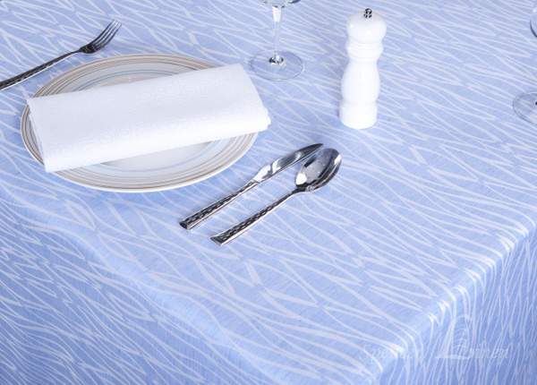 棉麻台布 cotton linen table cloth-Waves