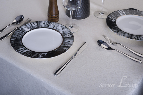 棉麻台布 cotton linen table cloth-  Clouds