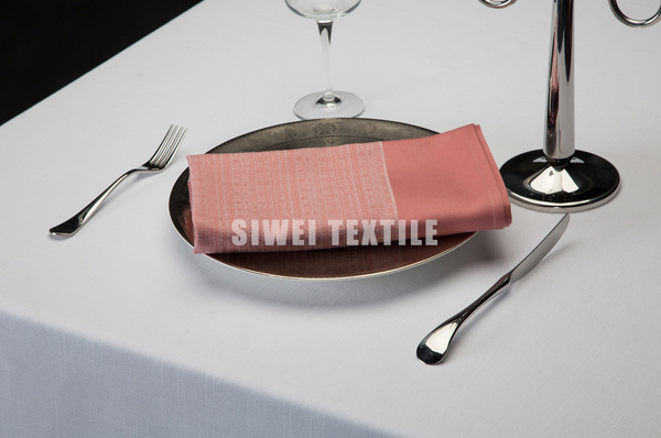 超棉独幅麻纹口布 cotton feel bodered MW band napkin