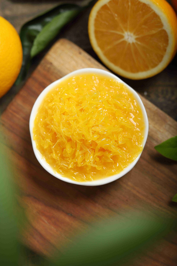橙果粒罐头