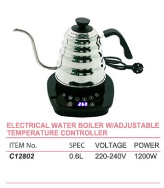 ELECTRICAL WATER BOILER W/ADJUSTABLE TEMPERATURE CONTROLLER 智能温控电热水壶 C12802-C12803A-W