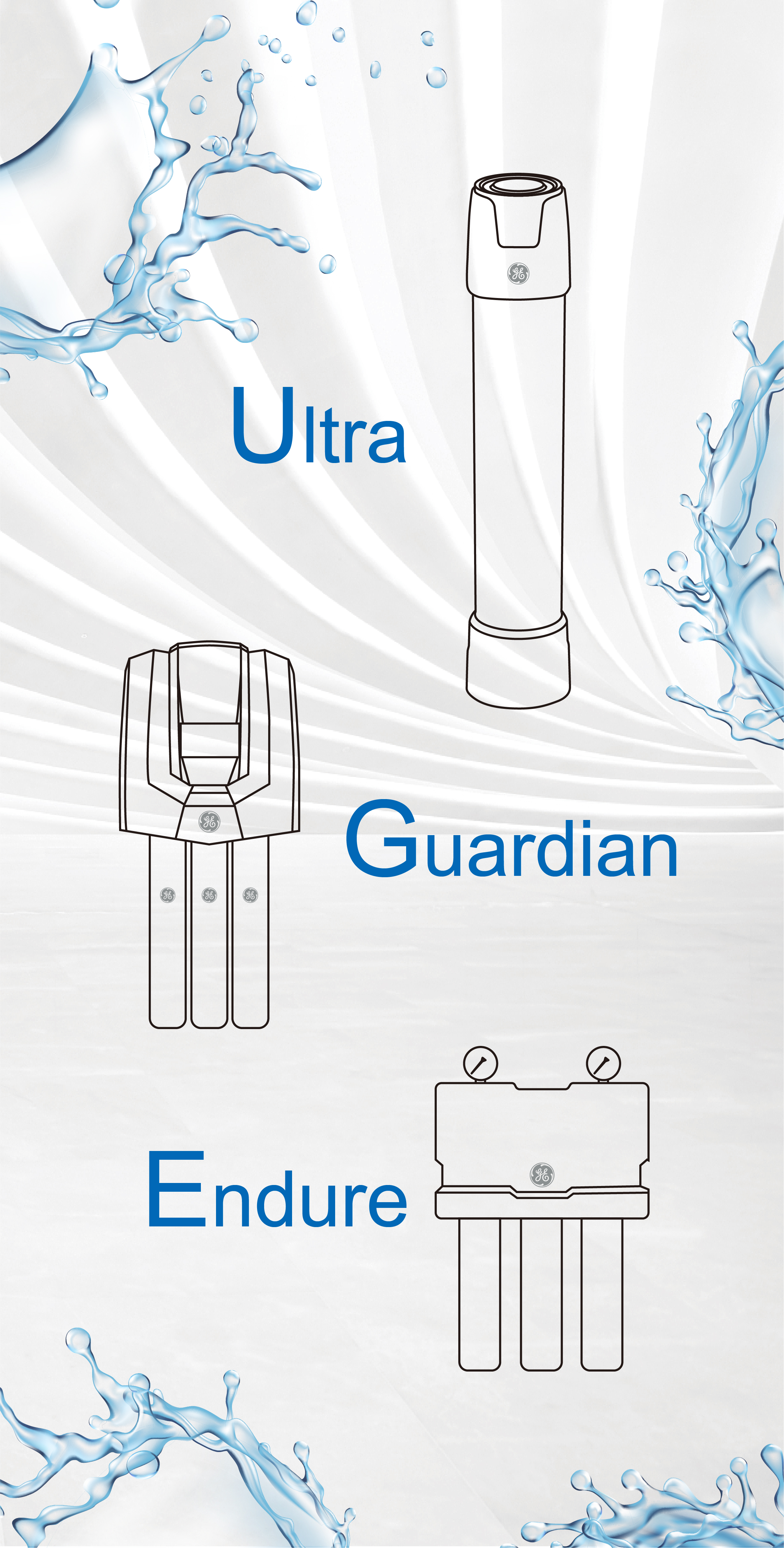 GE Guardian Series GRO400TDS可调饮品专用净水系统