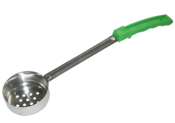 PERFORATED FLAT BOTTOM LADLES平底胶柄漏壳J12501-J12505