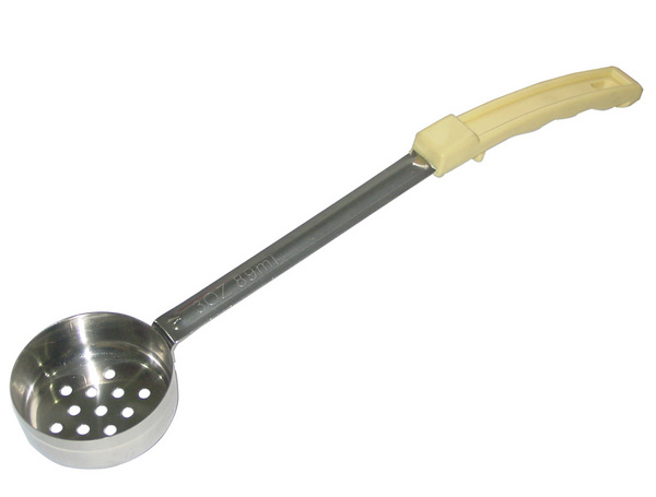 PERFORATED FLAT BOTTOM LADLES平底胶柄漏壳J12501-J12505