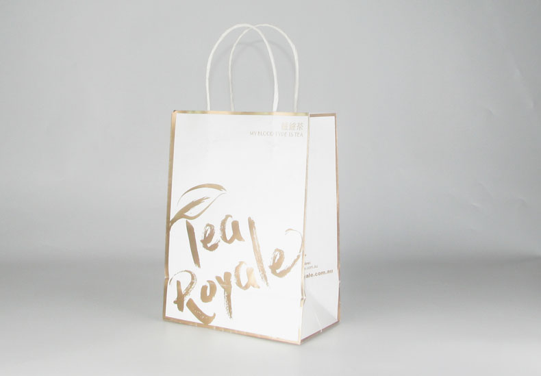 广州牛皮纸打包外卖奶茶手提袋定制彩色环保茶饮牛皮纸手提袋定做