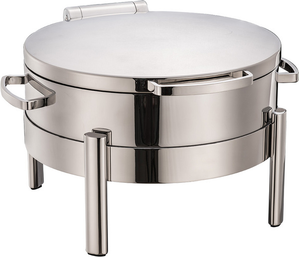 Round Induction Chafer Set 圆形不锈钢盖、玻璃盖带耳餐炉A1027E-A10132E