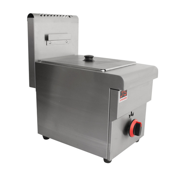 集尚煤气油炸炉批发单双缸带筛炉小吃油炸锅燃气炸炉厂家  JSC-781   JSC-782