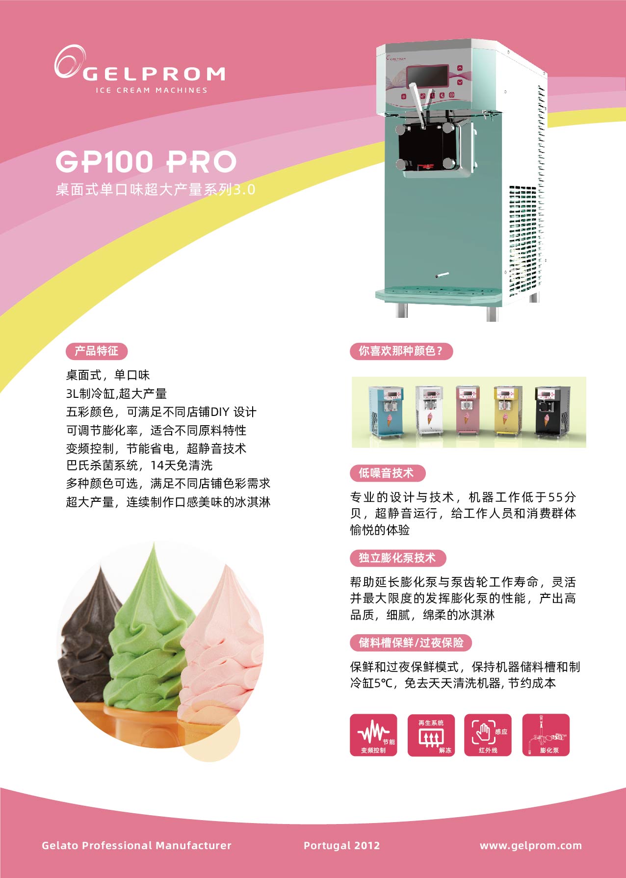 GP100pr0-AP单口味软冰淇淋机
