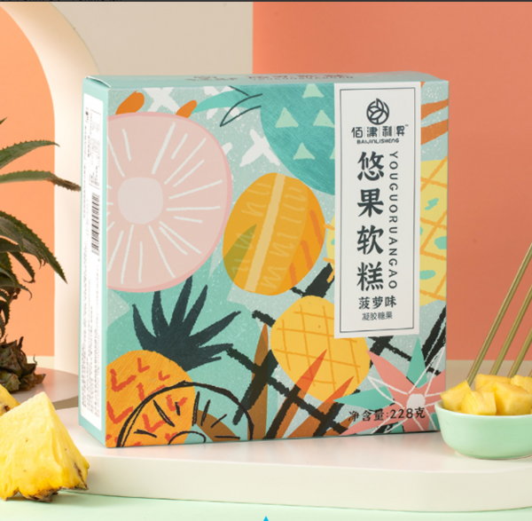 佰津利昇悠果软糕盒装芒果味 菠萝味
