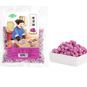颗粒感紫薯圆