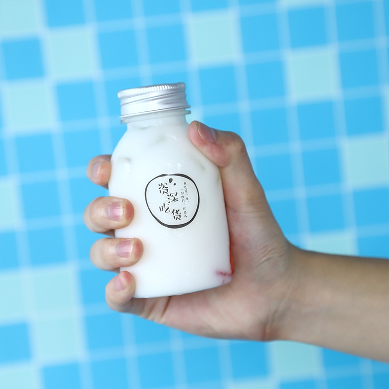现货350ml塑料瓶喜茶杨枝甘露瓶子PET塑料透明一次性饮料瓶果汁瓶