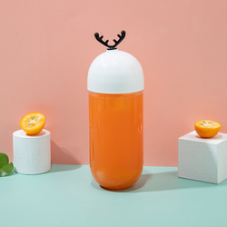 膠囊瓶PET塑料奶茶瓶350ml500ml果汁瓶粉撲包裝盒