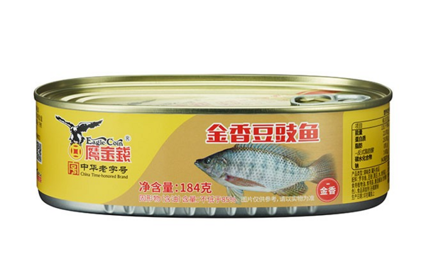 广州鹰金钱食品集团有限公司  金香豆豉鱼罐头