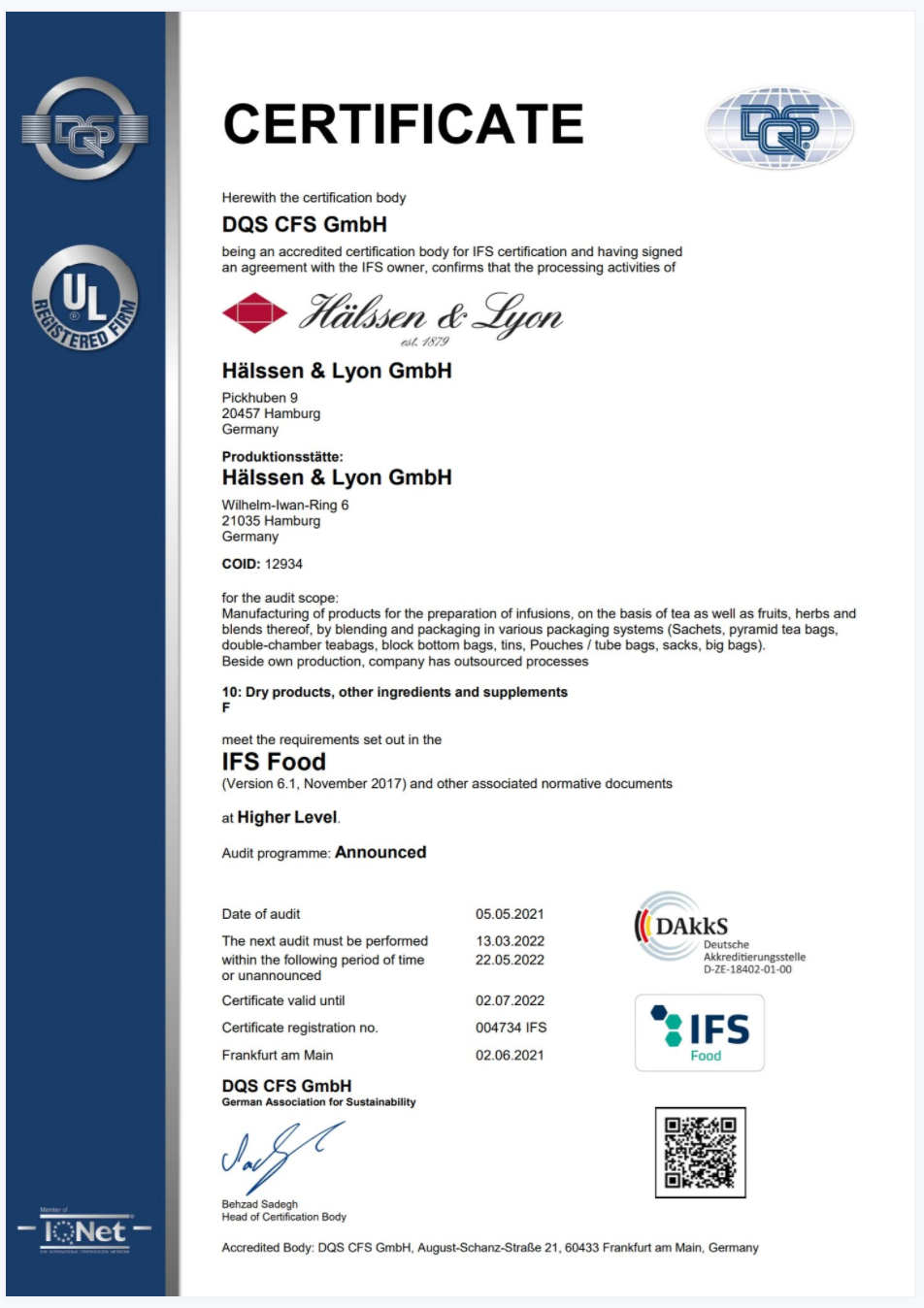 IFS国际食品标准认证