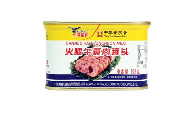 广州鹰金钱食品集团有限公司  火腿午餐肉罐头