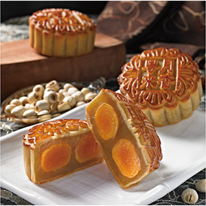 双黄金装白莲蓉月饼