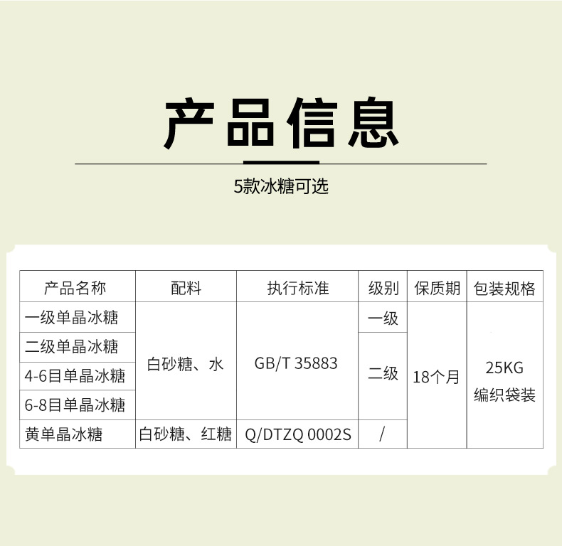 25kg单晶冰糖（分级别）