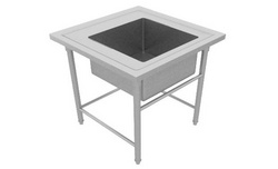 青島海力商用電器有限公司 單星水池工作臺(無靠背)