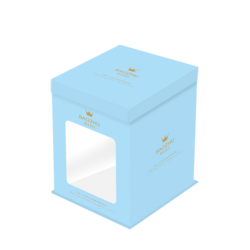 定制保温生日蛋糕盒6寸8寸10寸包装盒加高底托烫金工艺蛋糕盒