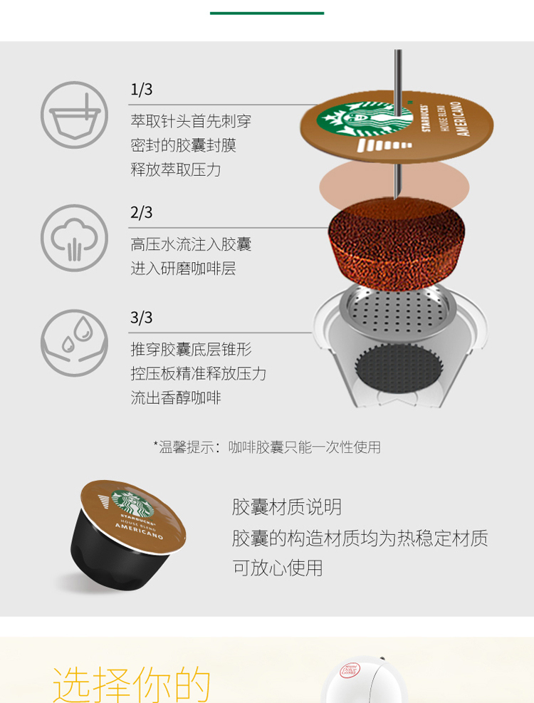 Starbucks&Dolce Gusto胶囊咖啡 特选综合美式