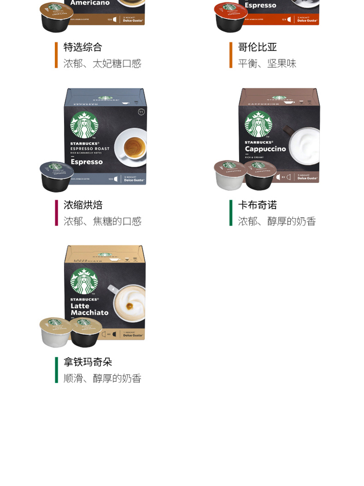 Starbucks&Dolce Gusto胶囊咖啡 意式浓缩