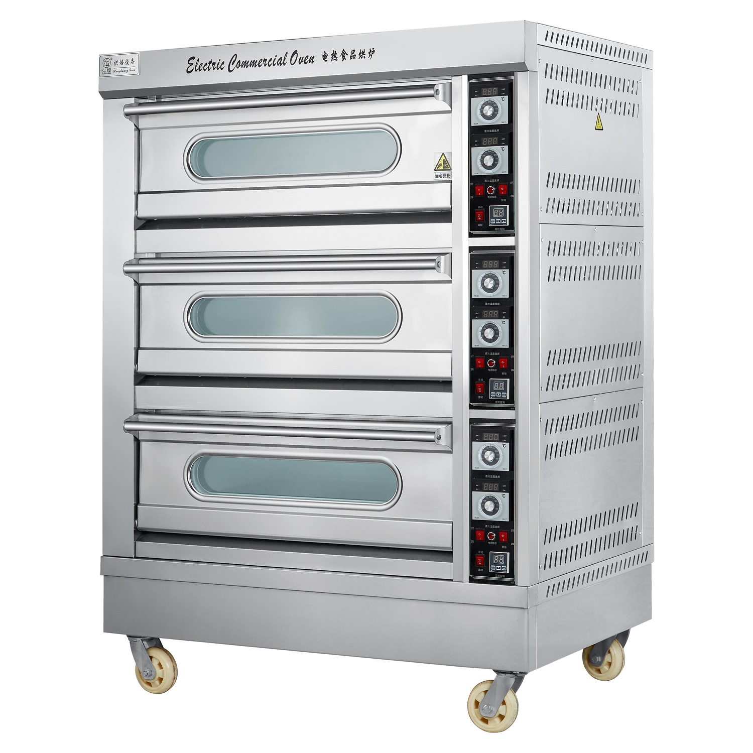 商用电热款三层六盘仪表控制版烤箱