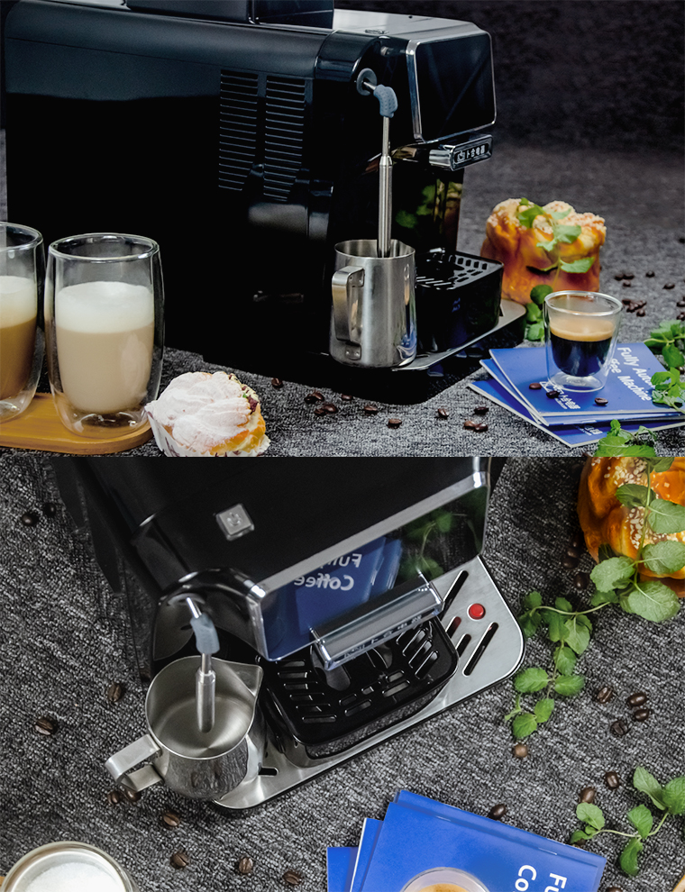 卜和电器卜合电器 T2 意式现磨新品全自动奶泡咖啡机 手动拉花黑色 黑色