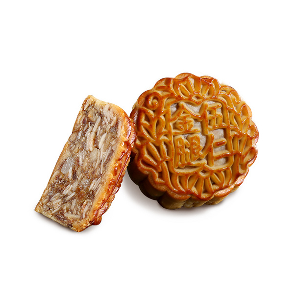 珠江饼业广式金装火腿五仁月饼