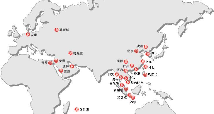 德国乐嘉文业务分布地图