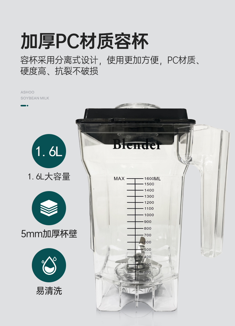 象好沙冰机商用奶茶店1.6L全自动料理机破壁机榨汁机碎冰机专用冰沙机