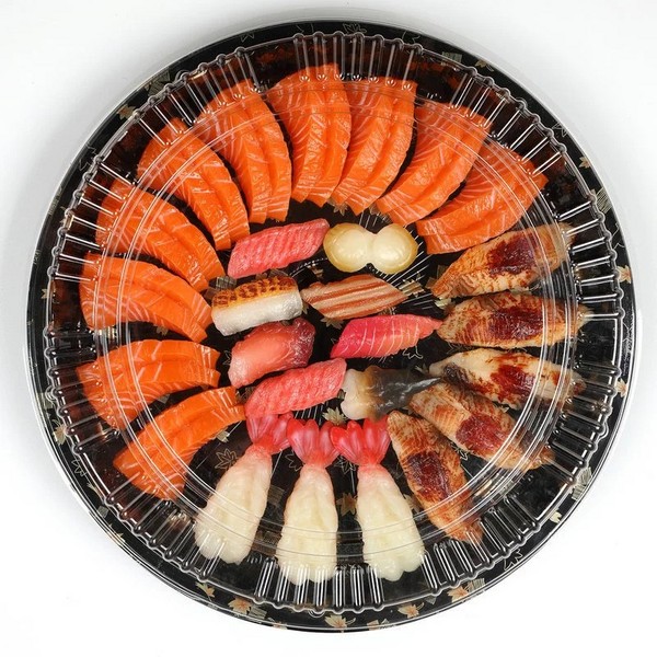 wenpak 圆盘圆形一次性日式寿司刺身外卖商超打包盒