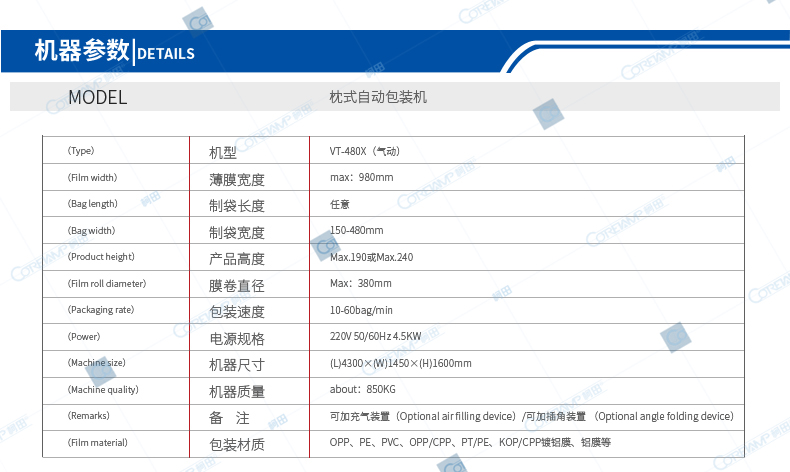 蔬菜枕式包装机，全自动面包包装设备