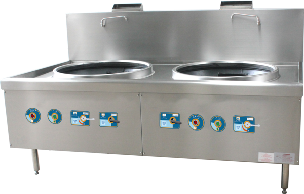 燃气环保双头大炒炉