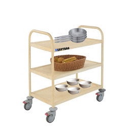 Heavybao Commercial Equipment Lightweight Stainless Steel Knocked-Down Cart And Tube Trolley Food Serving Trolley For Restaurant