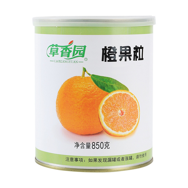 橙果粒罐头