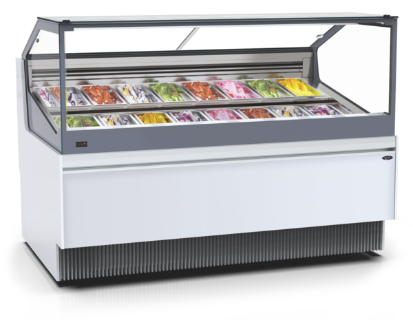 双排盆冰淇淋展示柜IV16