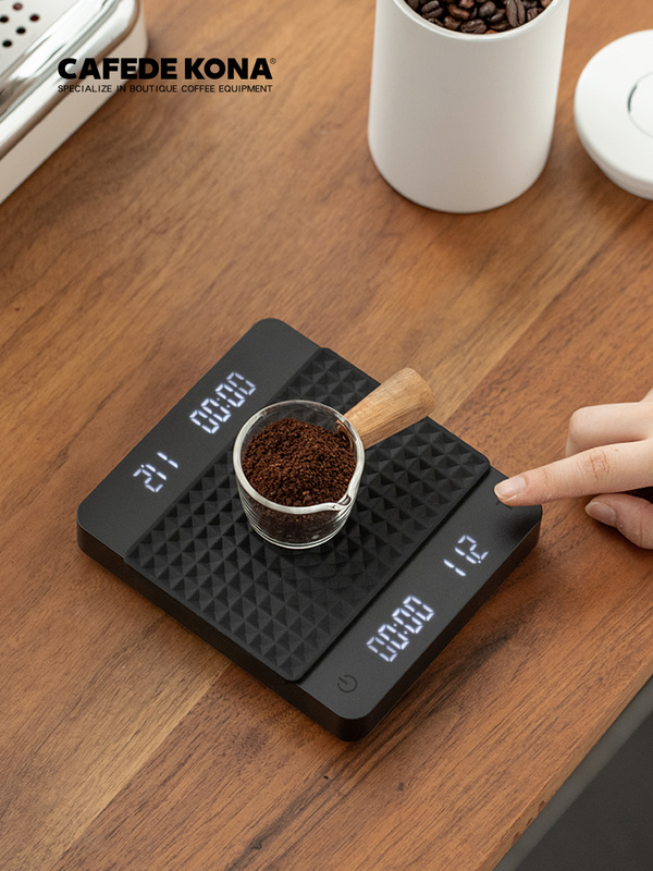 CAFEDE KONA双屏互享咖啡电子秤手冲咖啡专用称意式计时称克家用