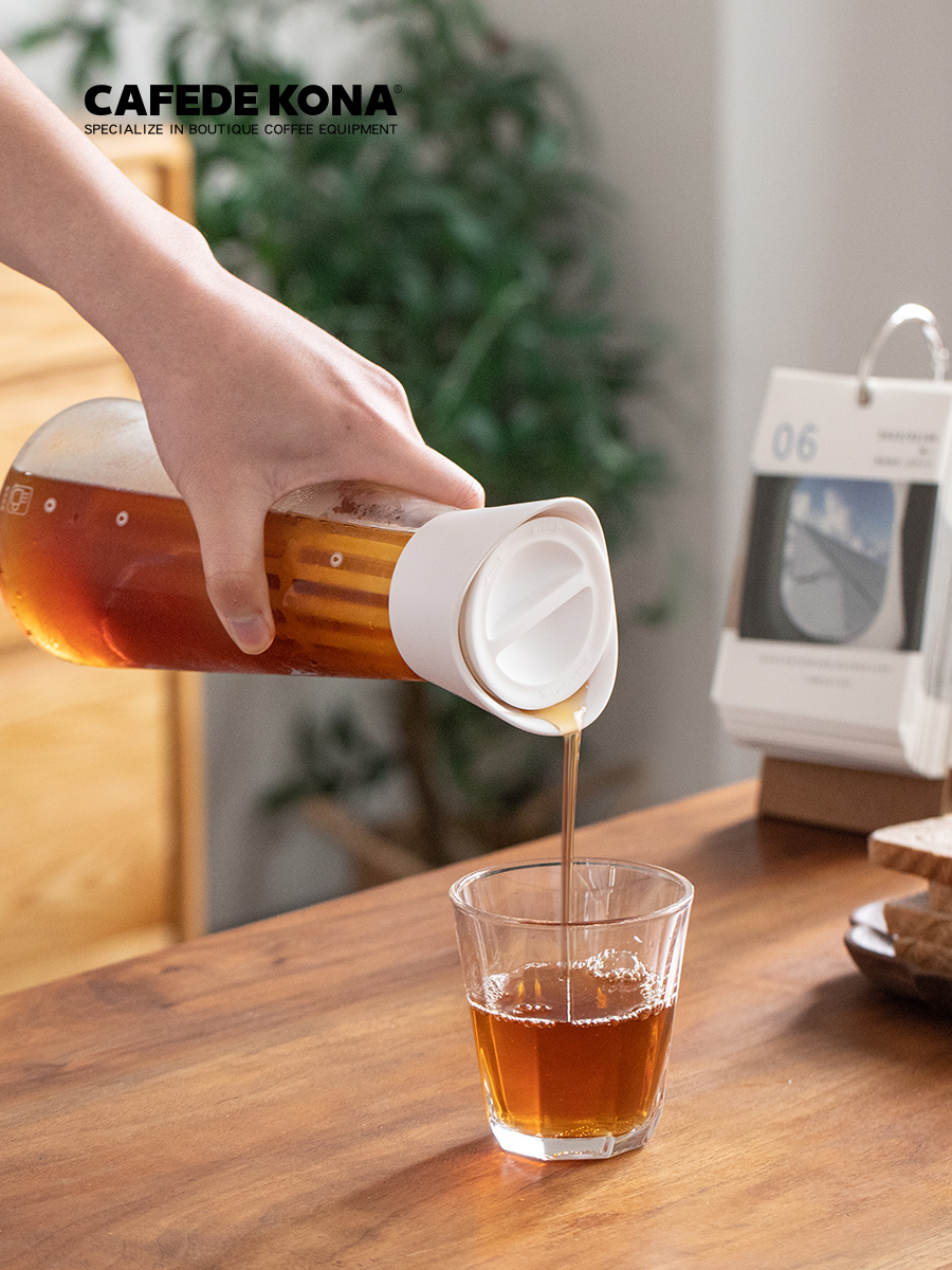 CAFEDE KONA冷萃壶玻璃咖啡冷泡壶户外便携式冰咖啡过滤壶大容量