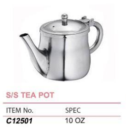 S/S TEA POT  美式不锈钢茶壶   C12501