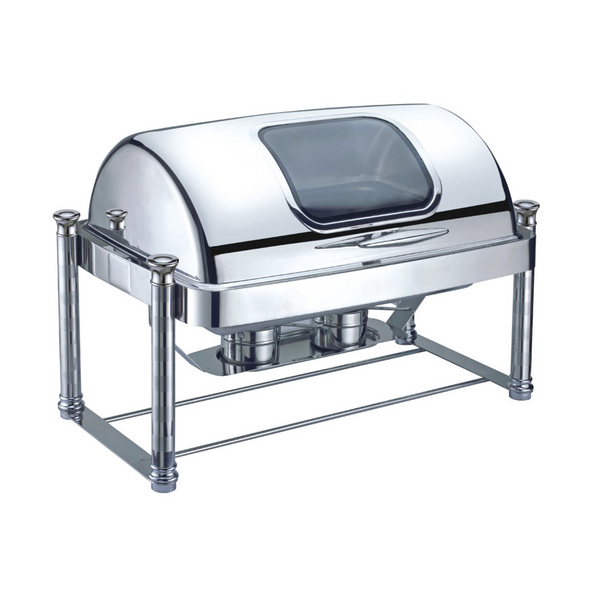 RECTANGLE ROLL TOP CHAFING DISH    不锈钢方形餐炉   A11323YD/LYD