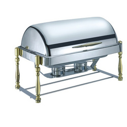 RECTANGLE ROLL TOP CHAFING DISH   不锈钢全翻盖长方形餐炉   A11321YD/A11321GYD