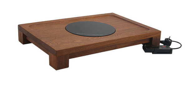 SAPELE WOODEN BASE WITH ELECTRIC INDUCTION COOKER    沙比利木座带电磁炉    A11834-A11836