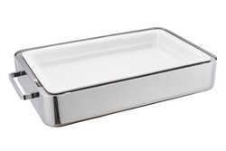 GN CHAFING DISH W/PORCELAIN FOOD PAN  餐炉配陶瓷盘   A10122P/A10124P/A10126P