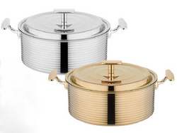 3-LAYER STEEL POT   三层钢炫纹深汤锅   A10201-A10214 G/S