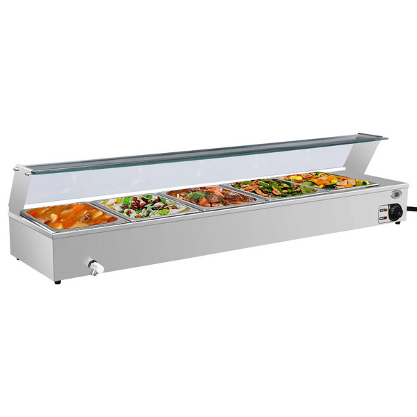ELECTRIC BAIN MARIE WITH GLASS & LID  电热餐盘A113221-A113223